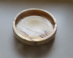 This spalted beech dish won a highly commended certificate for Geoff Christie